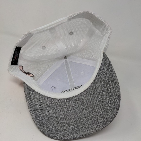 Cap America Men's Snapback Mesh Back Hat Gray White Embroidered Asphalt Logo - Picture 6 of 8